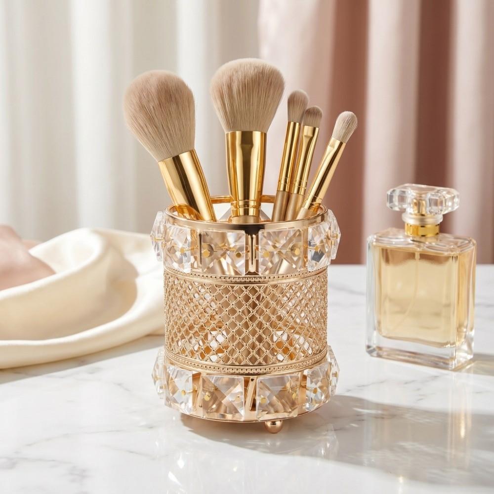 Crystal Cosmetics Brushes Storage Cup Elegant Cosmetic Storage Box Personalized pen holder  Makeup