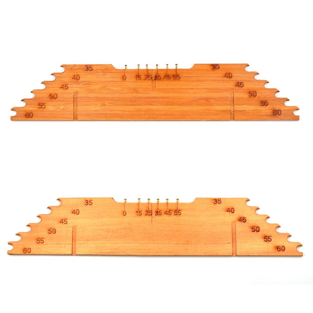 MNFT Sub-Line Measuring Line Board Vintage Wooden35-60cm Wooden Fishing Line Measuring Board