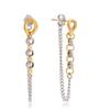Light Luxury High-End Stainless Steel Mixed Color Chain Tassel Earrings Minimalist Titanium Steel Earrings  Jewelry Gifts