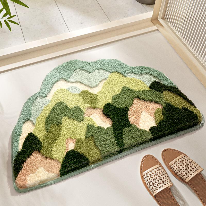 Cartoon Flower Bath Mat - Anti-Slip Shower Rug, Thick Microfiber Plush Bathroom Floor Mats, Quick Dry Super Absorbent Home Decor