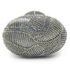 Sac de Soirée Pochette Dames Diamant Cristal Sacs de Mariage Pochette Métal Argent/Or Forme Ovale Sacs de Luxe Designer Strass AB