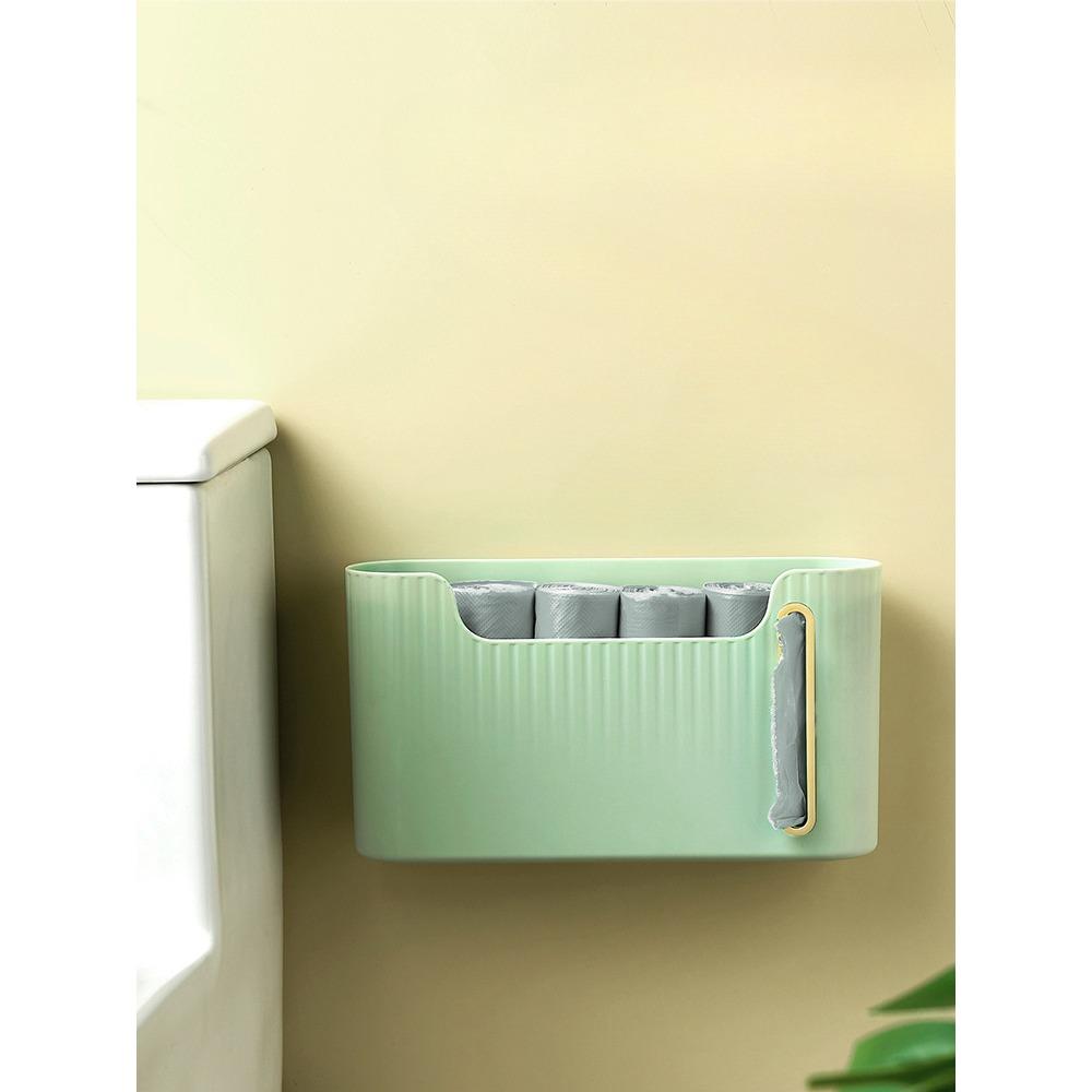 Punch-Free Garbage Bag Storage Box Wall-Mounted Storage Tube Kitchen Storage Box Storage Box Removable Garbage Bag Storage Box