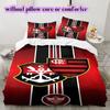 Flamengo football soccer Pattern Bedding,Quilt Set Quilt Cover Pillowcase Home Birthday Gift (1*duvet cover+2*pillowcase,without core)