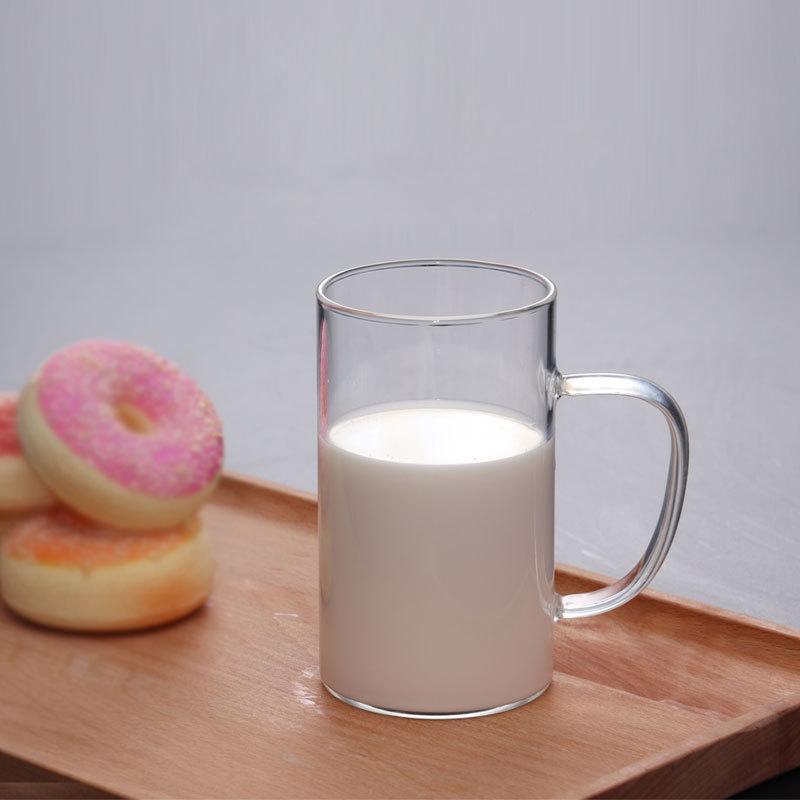 High quality Glass Coffee milk Mug Tea Mug 300ml Heat Resistant Glass Tea Cup Coffee Cup Drinkware gift Milk cup