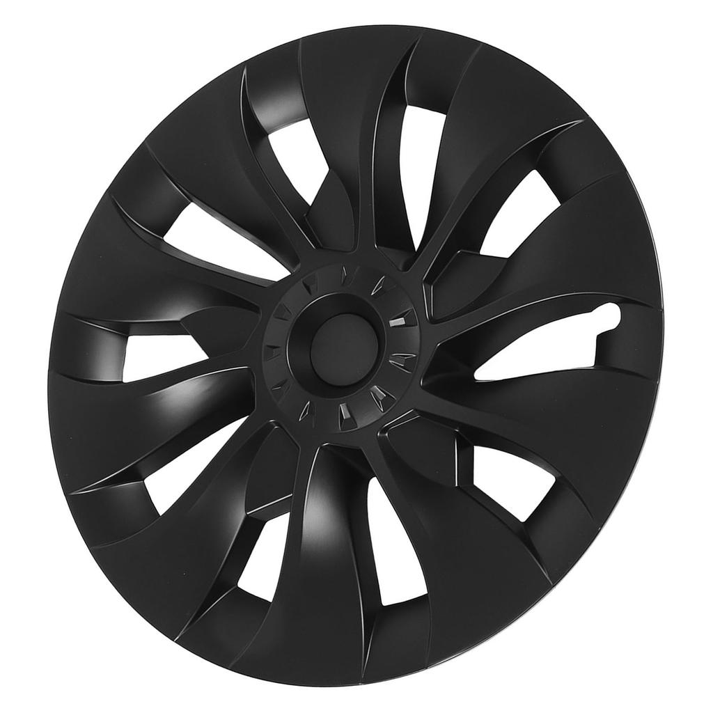 4PCS Wheel Hub Cap Strong Power Powerful Protection Wheel Rim Cover Replacement For Tesla Model 3 2017‑2023 Matte Black