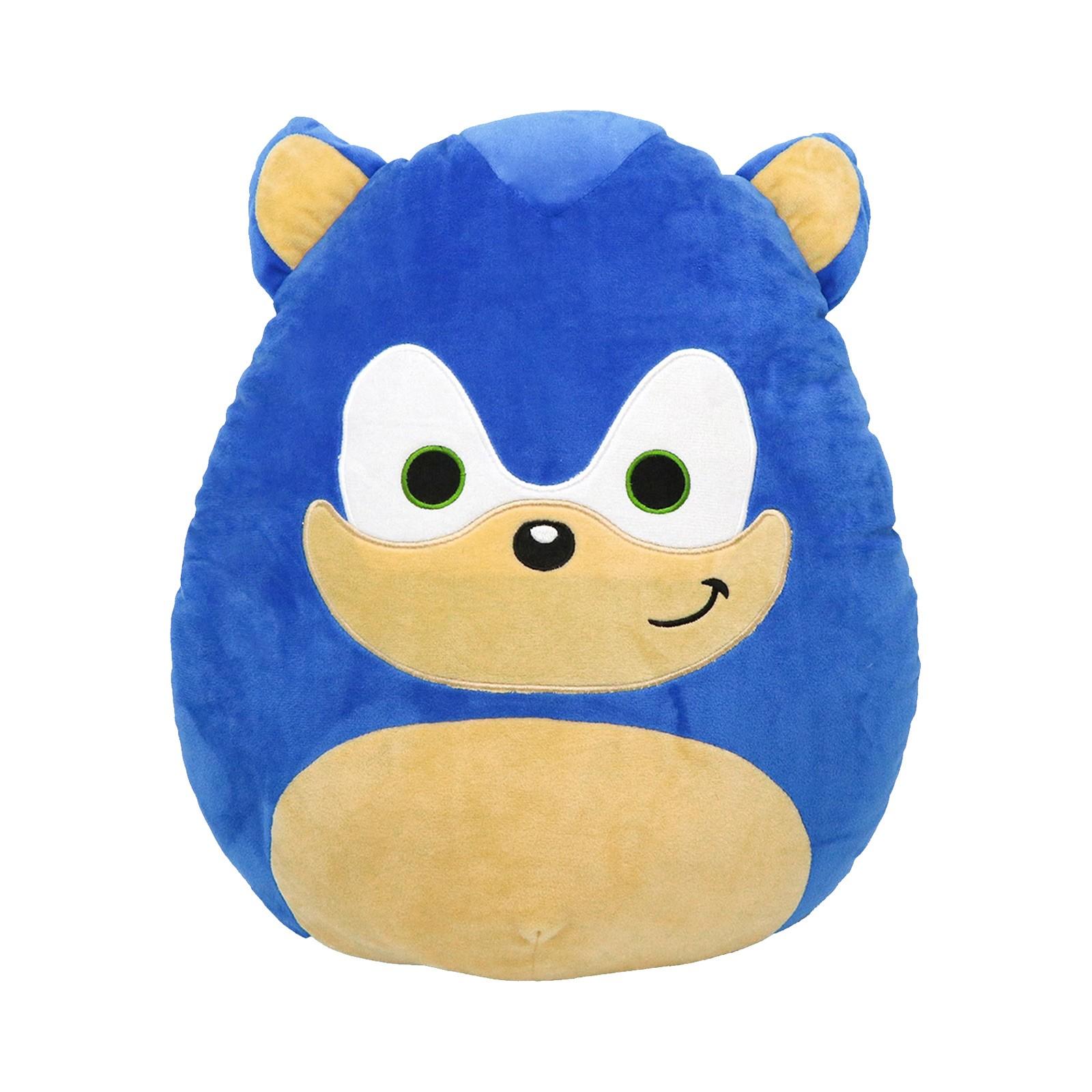 Plush Hedgehog Character Soft Toy Super Sonic Style Rounded Shape Weighted Wobbly Cushion Plush Doll Soft Stuffed Animal One Size синий