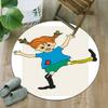 1pc Pippi Longstocking1 Print Round Carpet Chair Round Carpet Suitable for Bedroom Living Room Home Decorative Carpet