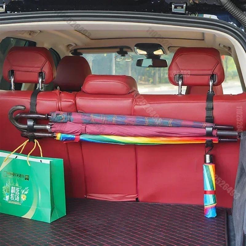 Neues 2-teiliges Auto-Rücksitzhaken Multifunktions-Kopfstützen-Aufhängehaken für den Rücksitz Regenschirmhalter Sitzrücken-Aufbewahrung Innenraum-Organizer