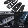 4x Car Interior Window Switch Panel Cover Trim For Honda Accord 2018 2019 2020 2021 Carbon Fiber Styling Auto Button Cover