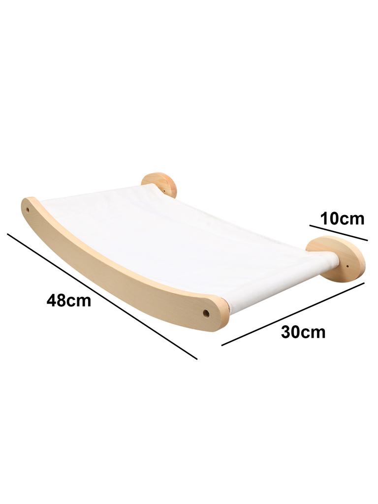 Wall Mounted Wooden Cat Shelves Jumping Furniture Cat Climbing Tree Scratching Post Hammock Stairs Playing Climbing Frame