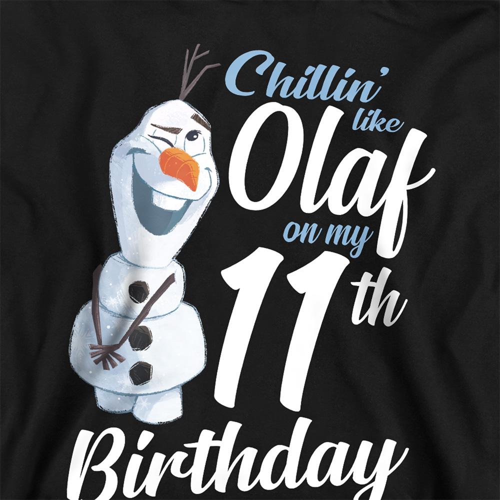 Frozen Childrens/Kids Chillin Like Olaf 11th Birthday Pullover Hoodie