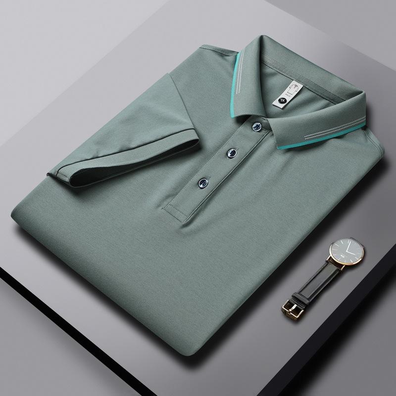 Business Short-sleeved T-shirt Men's Summer Lapel High-end Short-sleeved Polo Shirt