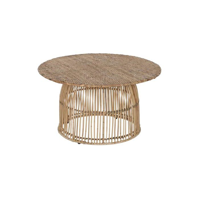 Table basse ronde - Home ESPRIT - 79x44x79 cm - Multicolore - Pied luge - Forme ronde