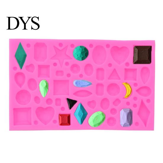 Gem Diamond Shape Silicone Cake Mold Fondant Chocolate Candy DIY Baking Tool