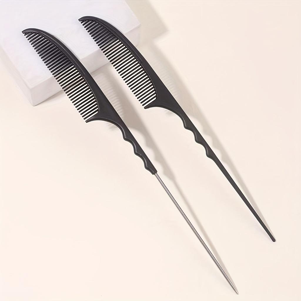 Professional Stylist Finishing Comb Durable ABS Plastic & Steel Pin Precision Tail Comb Hair Sectioning Ergonomic Design for Hair Styling Tools