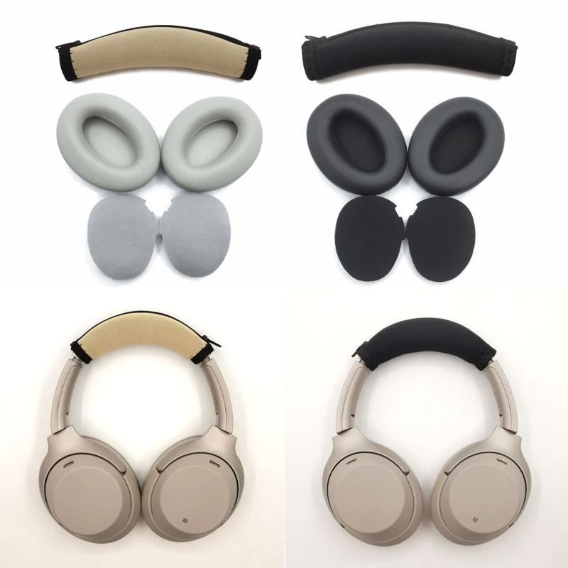 Earpads Pillow Earmuff Ear Pads for WH-1000XM3 Headphone with Buckle Ear Cushions Earpads Headband Protector