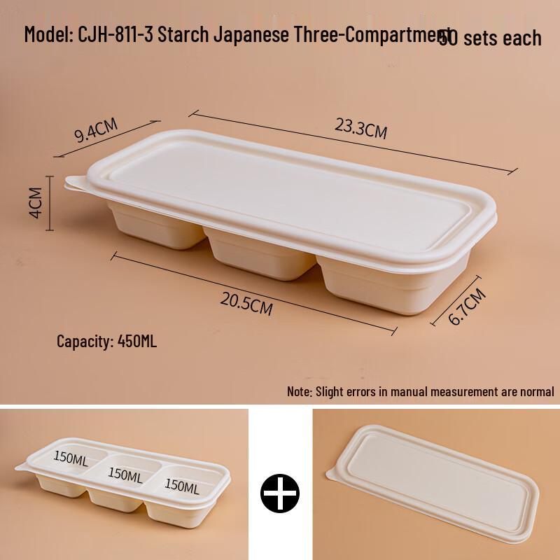 

Eco-Friendly Corn Starch Compartmented Bento Lunch Box