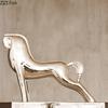 Golden/silver Horse Abstract Artwork Animal Statue Desk Decoration Ornaments Modern Horse Resin Sculpture Room Aesthetics Decor