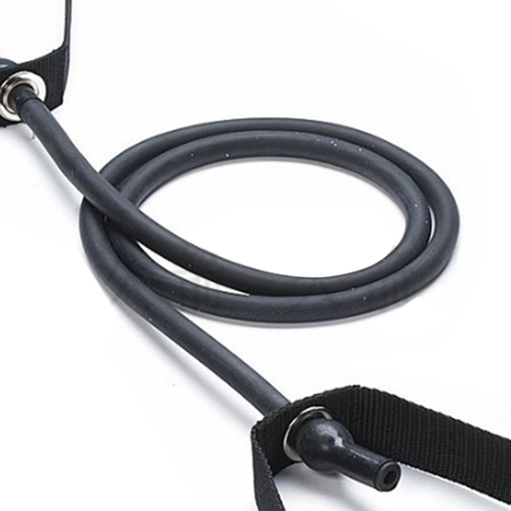 30LB TPE Straight Tension Rope Strength Training Puller Back Pulling Fitness Elastic Rope Black