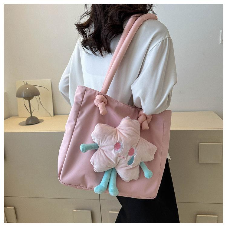 Lightweight Oxford Cloth Tote Bag for Women Large Capacity Shoulder Underarm Bag