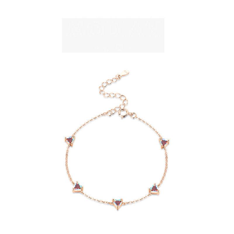 

Танцизный циркониевый браслет, ювелирные изделия, геометрические бусины, браслеты-цепочки, модный тонкий свадебный подарок для подруги, женщин розового золота