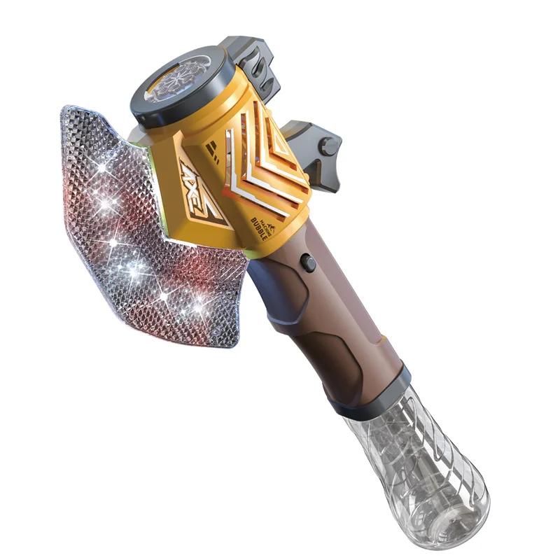 Non-Toxic Axe Bubble Gun Handheld Bubble Stick With Lights Automatic Soap Bubbles Toy Outdoor Party Games Children'S Toys For Kids Children
