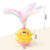 LIFLIX Cat Toy, Solitaire Play, Automatic Cat Teaser with Feathers, Rotating, USB Rechargeable, Sound Emitting, Light Up, Pink & Yellow