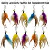 Multi-Feather Cat Teaser Stick with Bell - Replacement Head Available