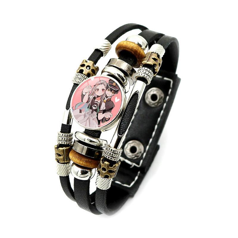 Trendy Vintage Punk Hanako-kun Anime Bracelet Multi-layer Glass Beaded Jewelry