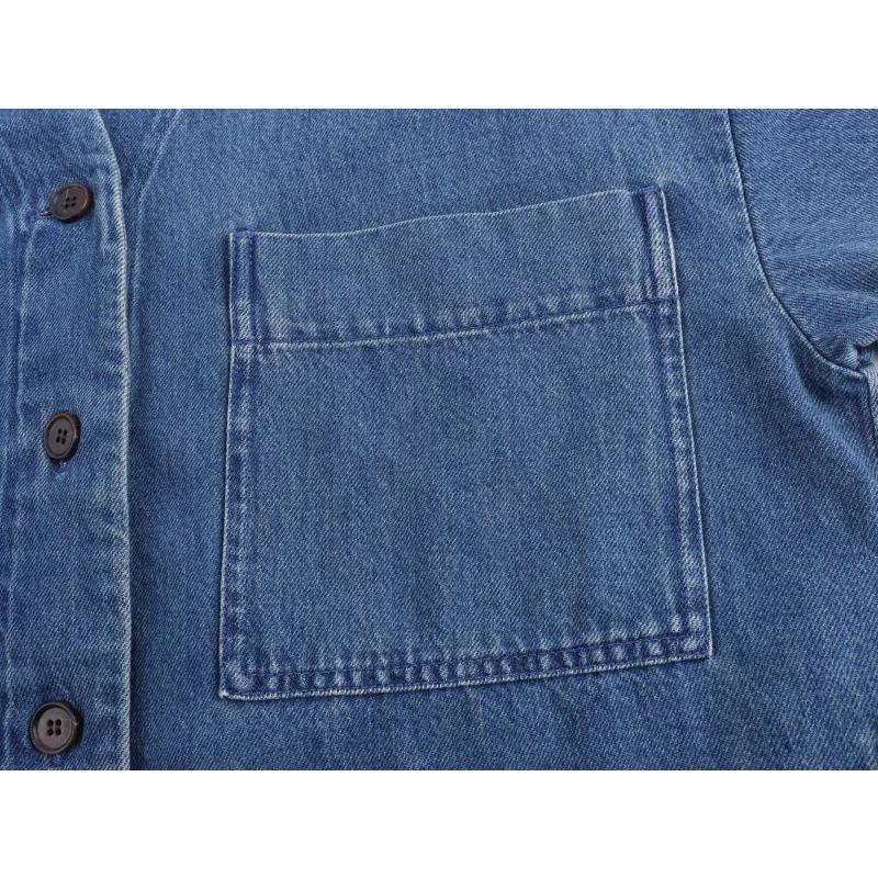 2026 Women's Street Fashion: V-Neck Drop Shoulder Denim Jacket