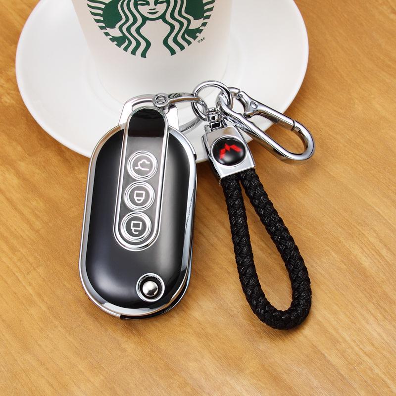Wuling Hongguang MiniEV Key Case: Cute Macaron Shell Car Decoration for Women & Men