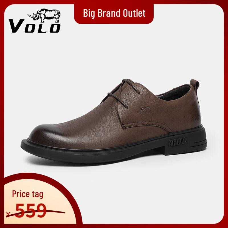 VOLO Rhino Men s Business Casual Derby Leather Shoes EU 43