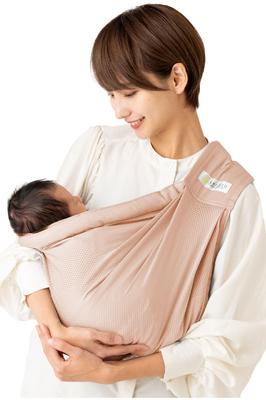(Keratta) U-Sling Baby Sling - 6-Way Carrier for Newborns and Growing Babies - Side Carry (h. Sakura Pink/Mesh)