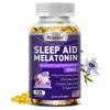 Sleep Aid Softgels 50mg, L‑Theanine Magnesium Chamomile Passionflower Herbal Blend, 120 Capsules