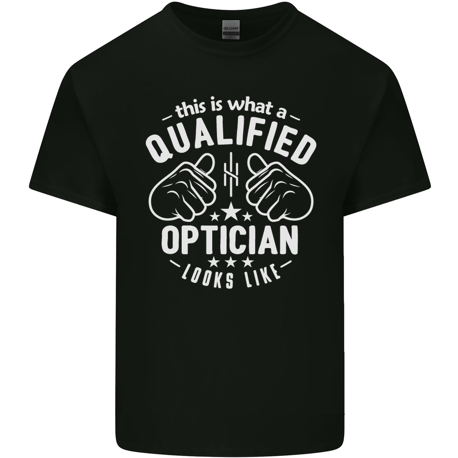 A Qualified Optician Looks Like Mens Light Cotton T-Shirt Mens Womens Tees Top 2XL