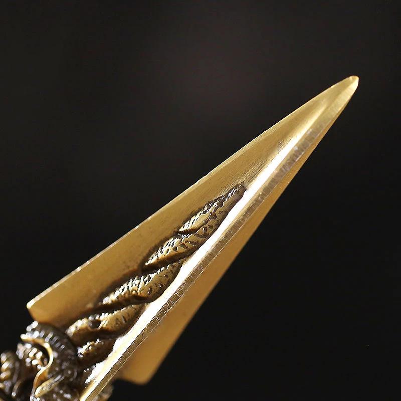 Tantric Buddhist Bronze Steel Pestle Handicraft Auspicious Tibetan Demon Buddhism Desktop Home Gift Indoor Collection Decorative