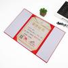 European Leather & Paper Tri-Fold Certificate Holder for Honors, Graduation, Awards & Appointments