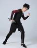 Drie delige compressie fitness set voor Heren, Dames & Kinderen - Sneldrogend: Top met lange mouwen, Legging en Hardloopkleding.