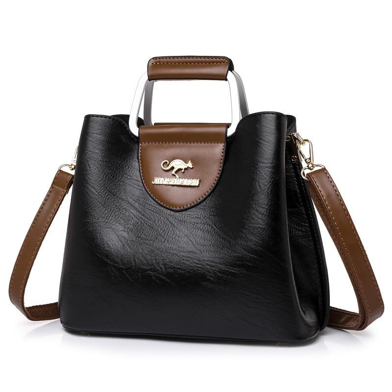 PU Soft Leather Texture Handheld Bag New Women Bag Niche Design Fashion Shoulder Sling Bag Large Capacity Tote Bag