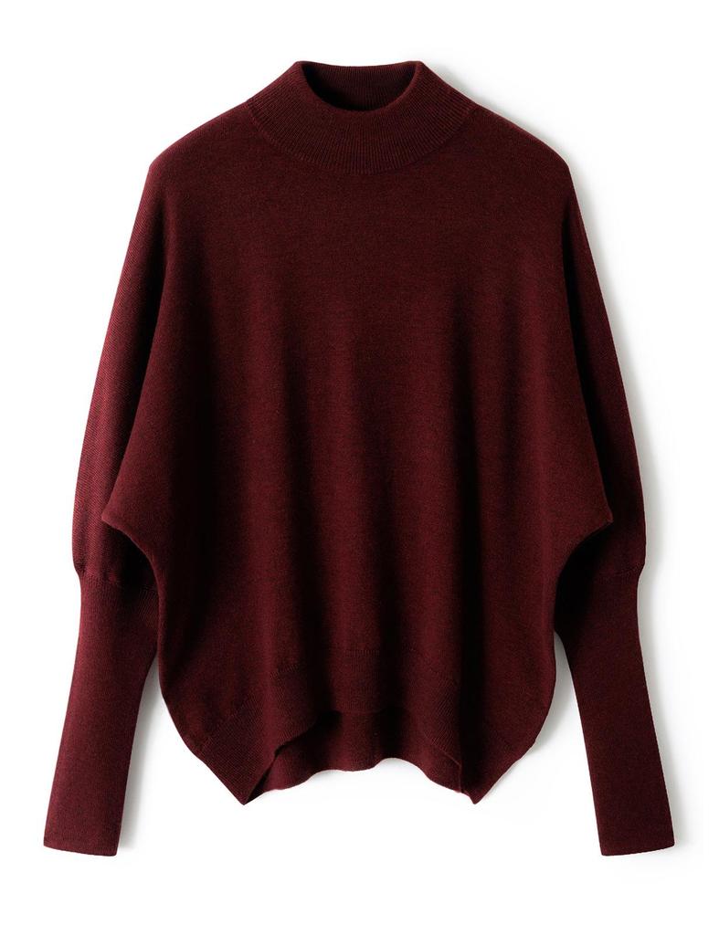 Women's Autumn/Winter Wool Batwing Sleeve Turtleneck Sweater