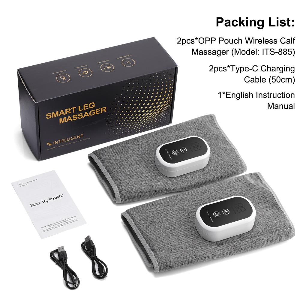 Wireless 360° Air Pressure Calf Massager Eletric 3 Mode Airbag Compresstion Leg Massage Foot Calf Muscle Relax Blood Circulation