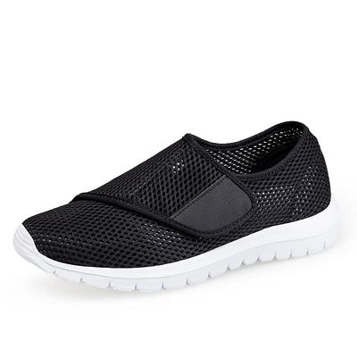 Summer Elderly Shoes Men's and Women's Adjustable Fat and Wide Breathable Lightweight Casual Shoes Elderly Foot Swelling Shoes