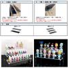 MIMIA Acrylic Figure Display Tiered Platform for and Collections 20cm Stand, Stage, Cosmetics, Watches, (2 Tiers, Wide, Black)