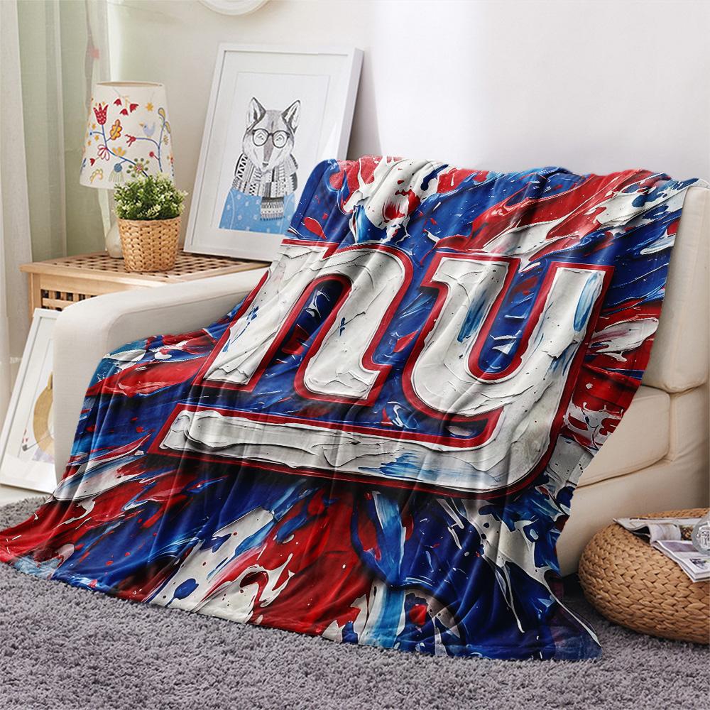New York Giants2 Flannel Blanket, High Quality Comfortable for All Seasons, Home Decor, Warmth and Comfort