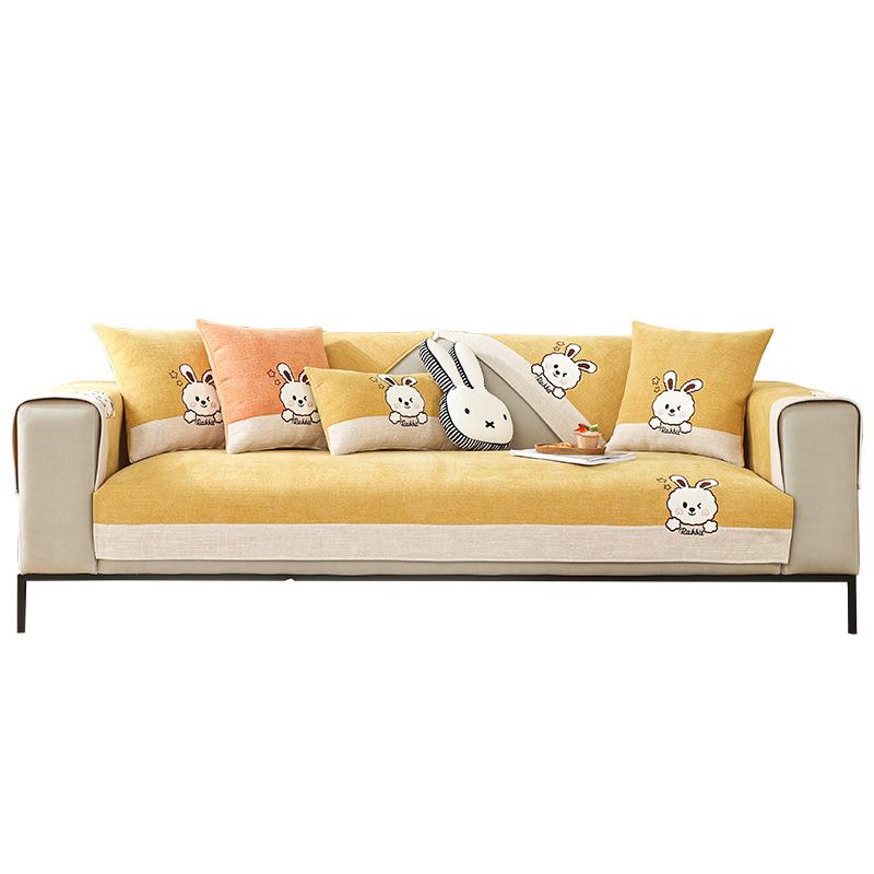 Chenille Sofa Cushion Four Seasons Universal Backrest Towel Cover Cloth Non-Slip Seat Cushions Simple Modern Sofa Cover All Inclusive