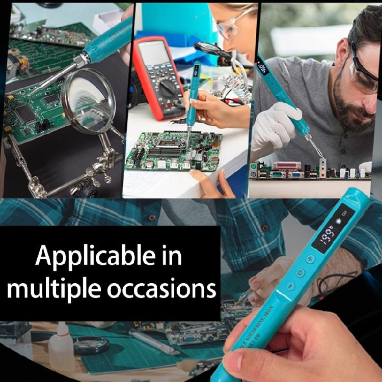 USB Intelligent Electric Soldering Iron 200-450℃ Rapid Heating Soldering Pen Digital Display Carrying Case Adjustable