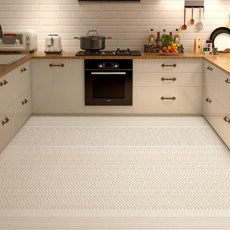 Modern Kitchen Floor Mats Oil-Proof Wipeable No-Clean Pvc Anti-Dirty Waterproof Soft Carpets Home Balcony Rugs Tapis