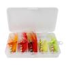 5Pcs Metal Baits Fishing Lures with Treble Hook Bright Color Compact Design Portable Rotating Sequins Crankbait for Bass Trout Perch