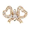 Vivienne Westwood Rigoberta Saturn Logo Bow Design Brass Square Zirconia Earrings Women earrings Gold 6201037J02R964