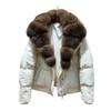 Winter New Goose Down Fox Fur Big Fur Collar Down Jacket Women's Short Fashion Thickened Warm and High Coat